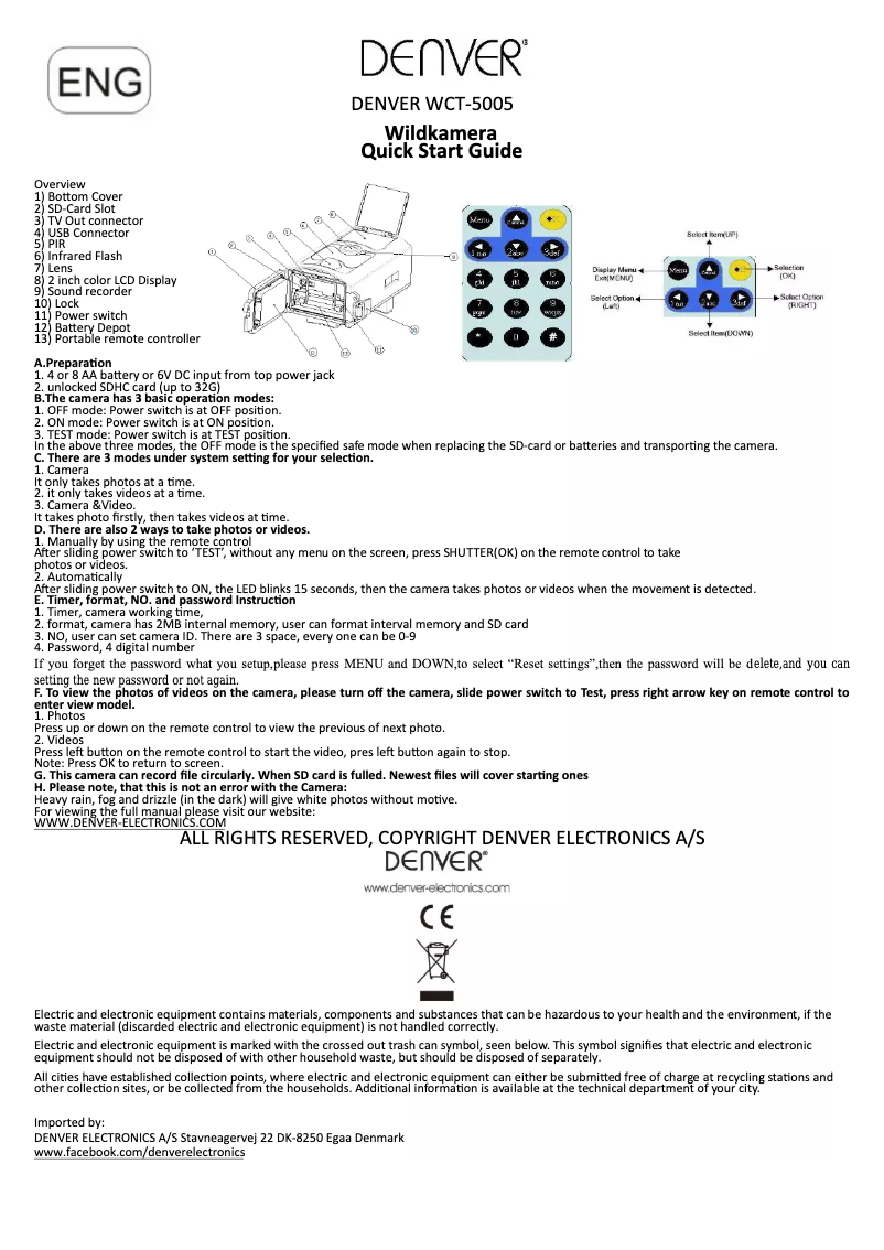Image de la première page du manuel de l'appareil WCT-5005