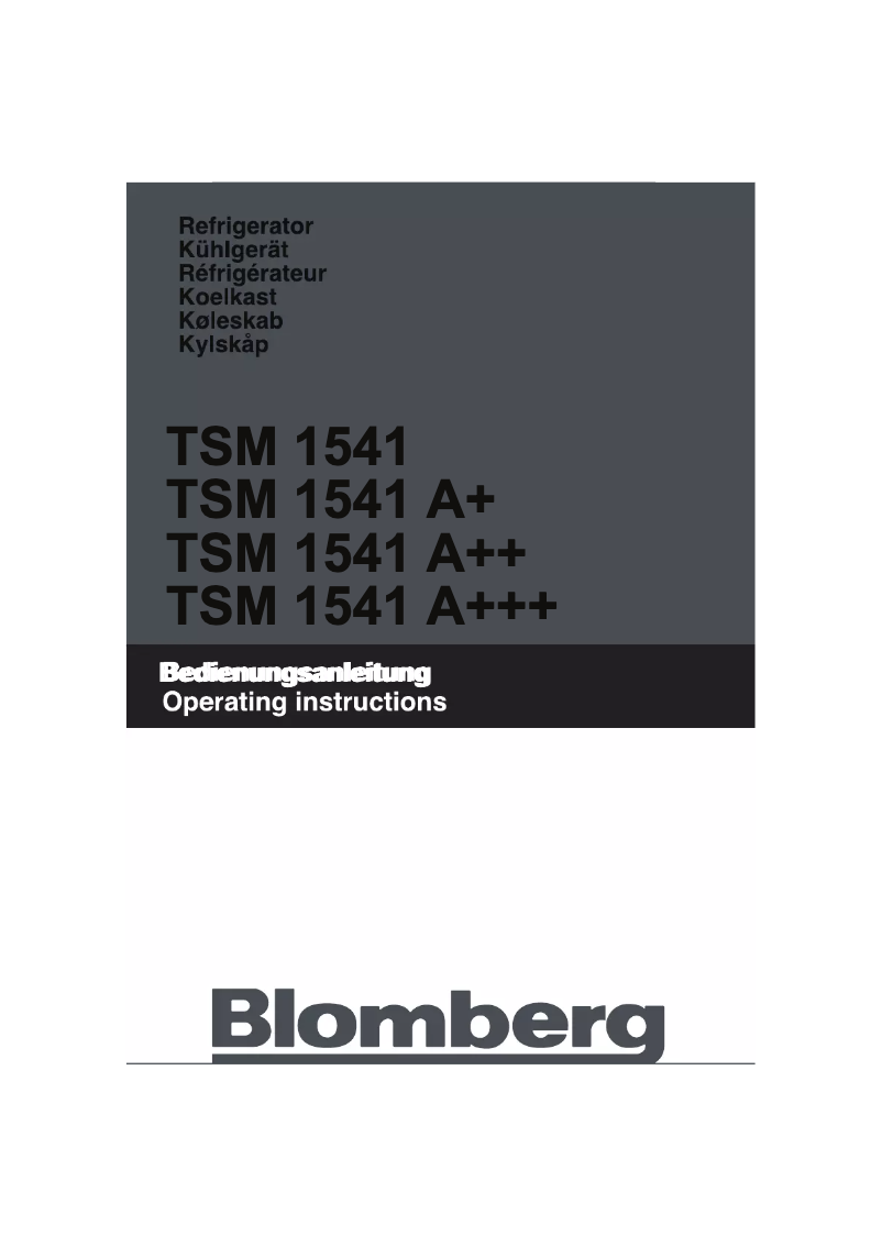 Página 1 del manual Manual de usuario Blomberg TSM 1541 A