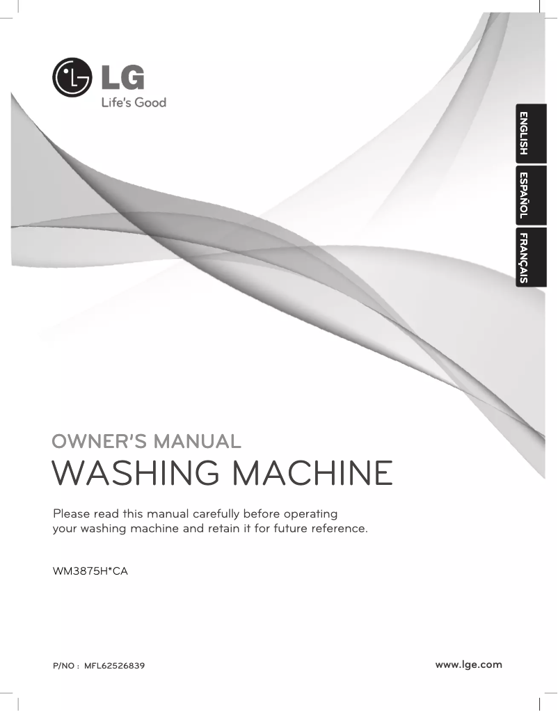 Page n°1 - Manuel utilisateur LG WM3875HVCA
