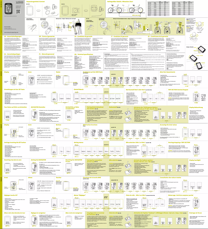 Image de la première page du manuel de l'appareil M3.1 WL