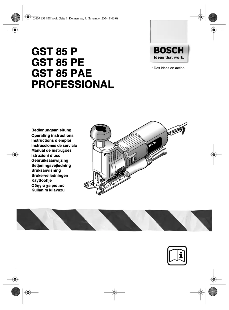 Imagen de la primera página del manual del dispositivo GST 85 P