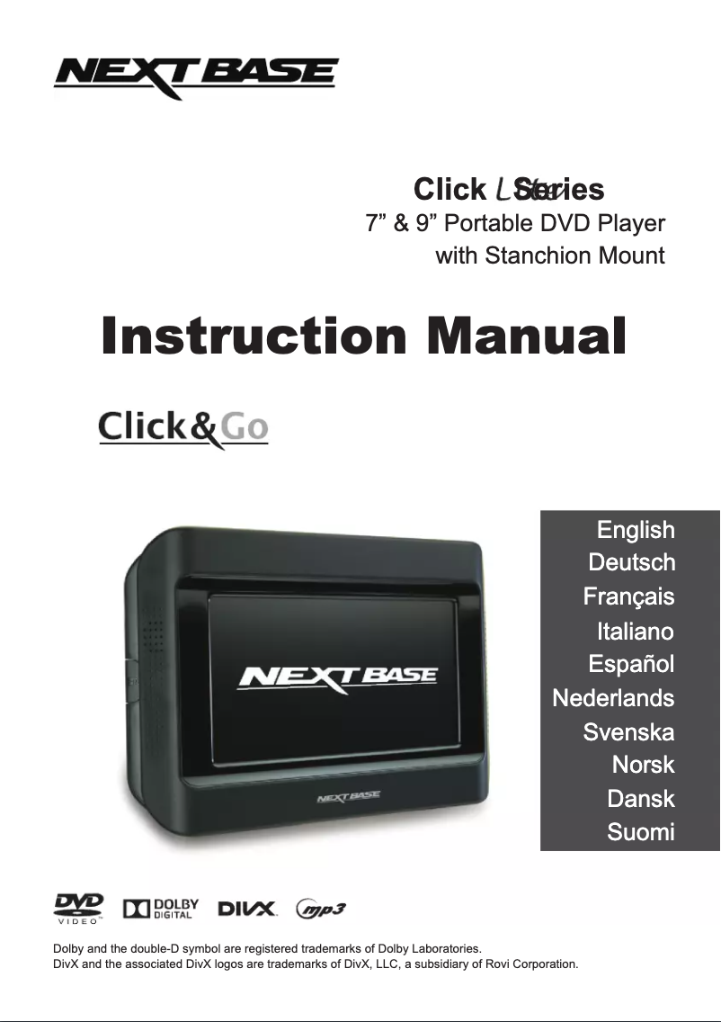 Page 1 de la notice Manuel utilisateur Nextbase Click 7 Lite