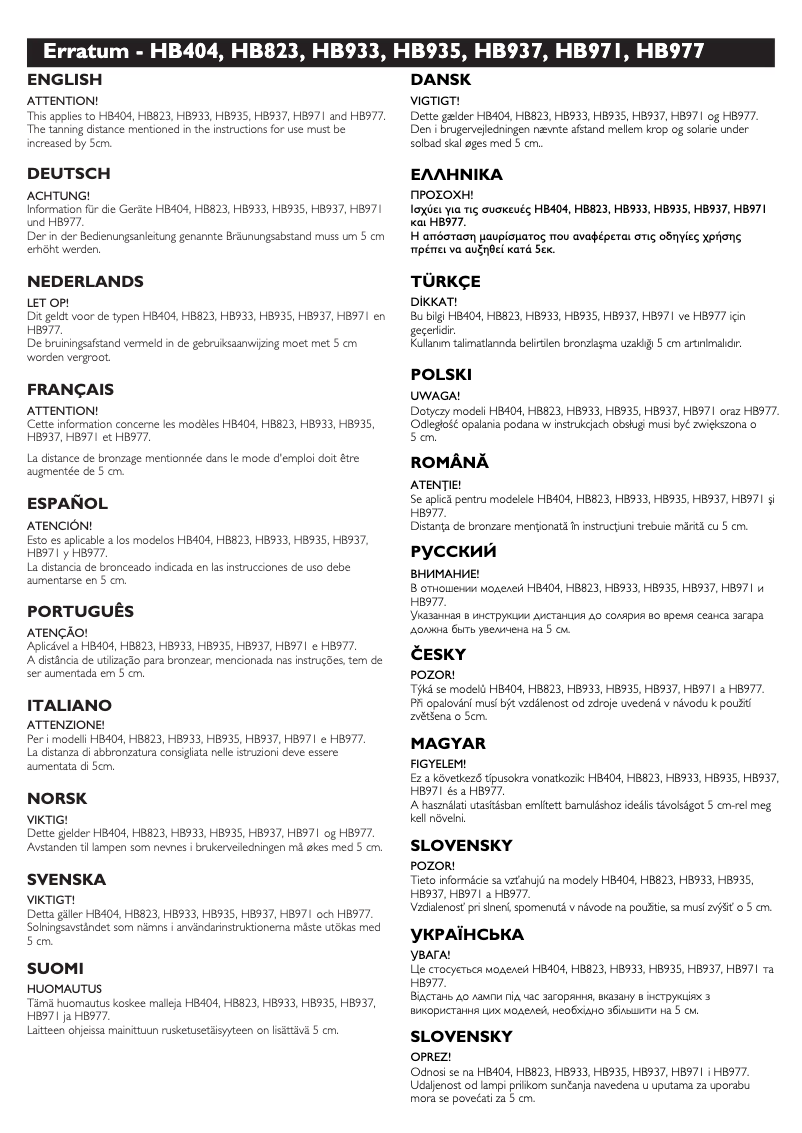 Image de la première page du manuel de l'appareil HB971