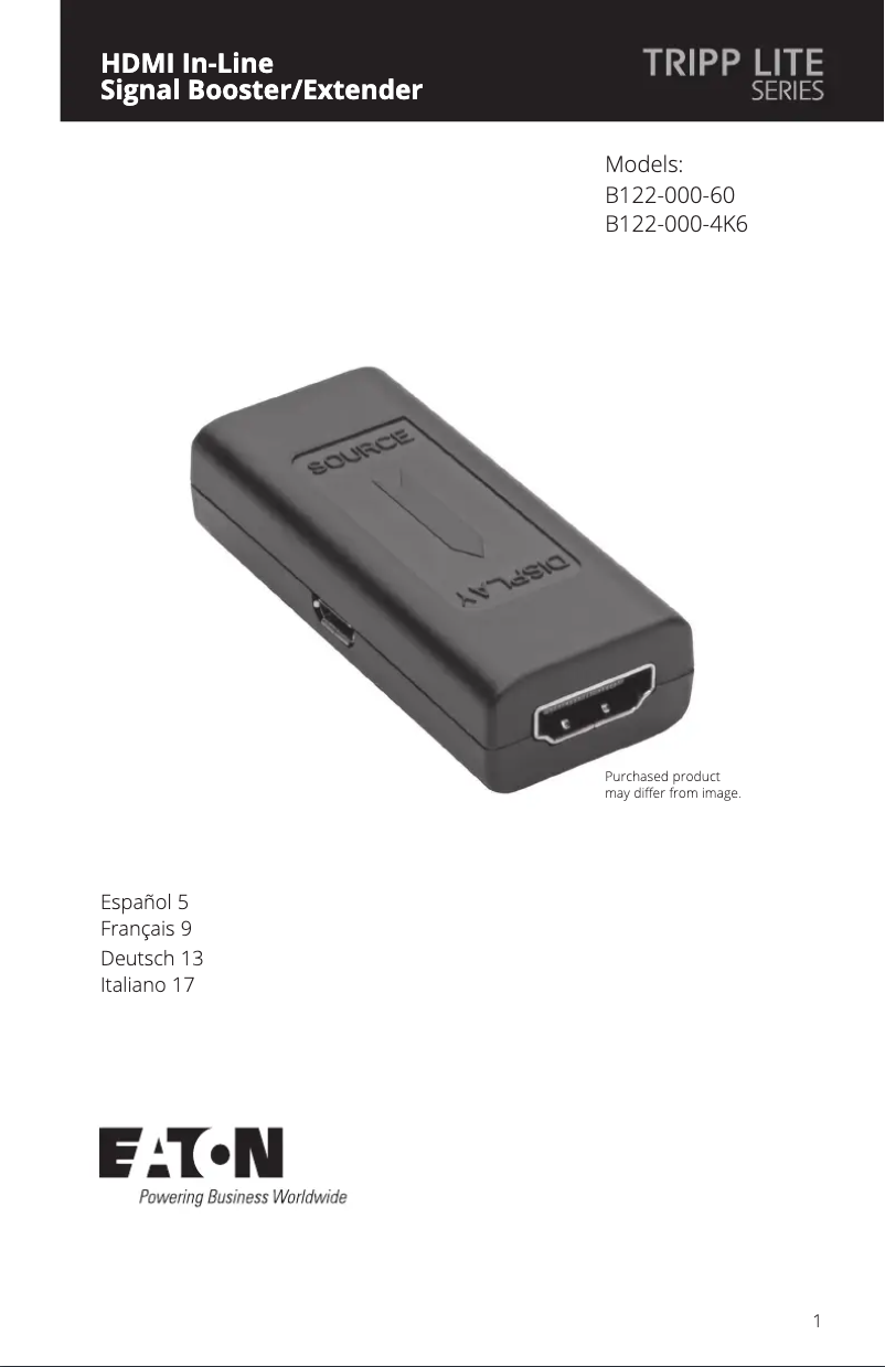 Página 1 del manual Manual de usuario Tripp Lite B122-000-4K6