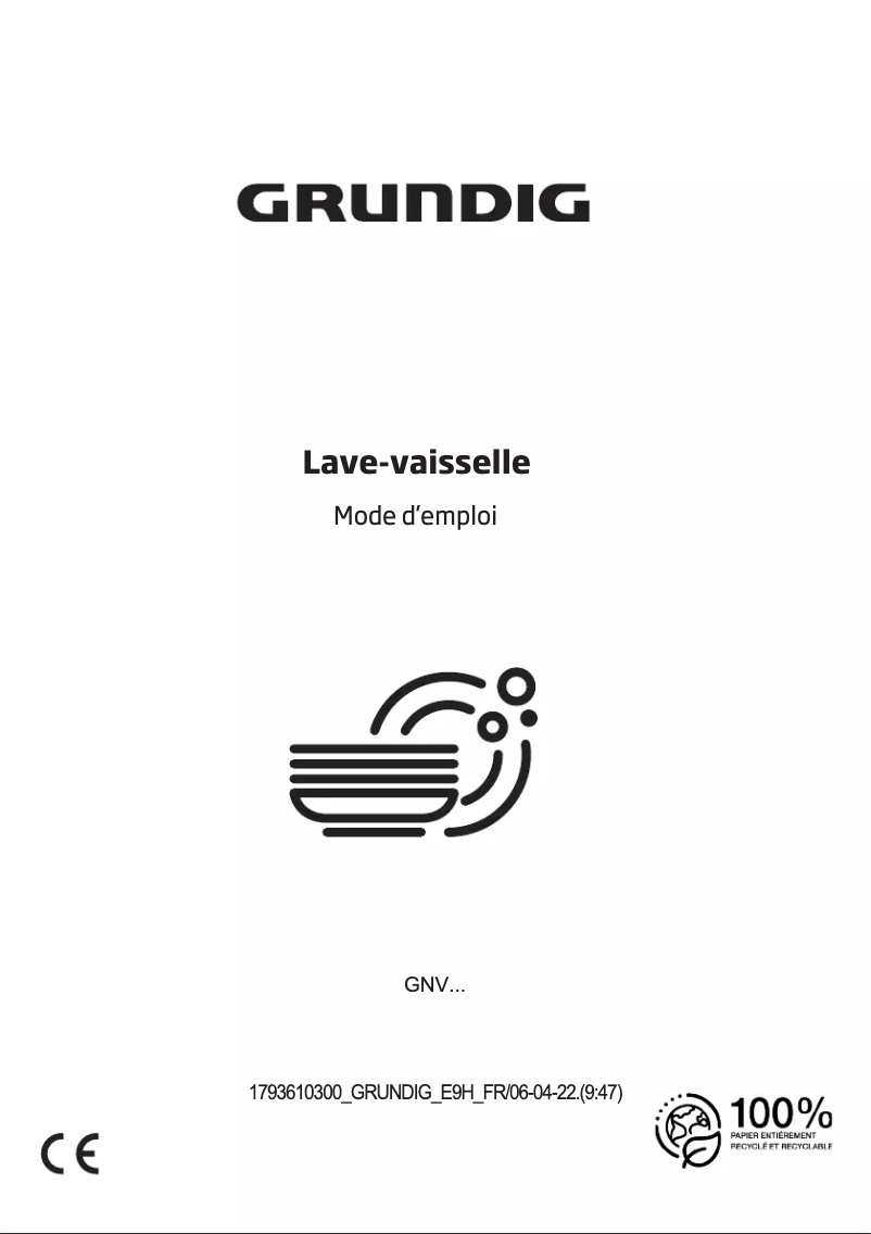 Page 1 de la notice Manuel utilisateur Grundig GNVP 4611 C