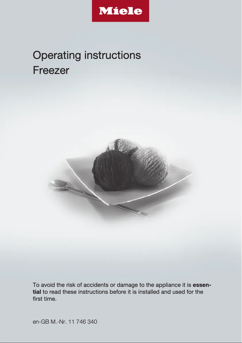 Page n°1 - Manuel utilisateur Miele FNS 7794 E