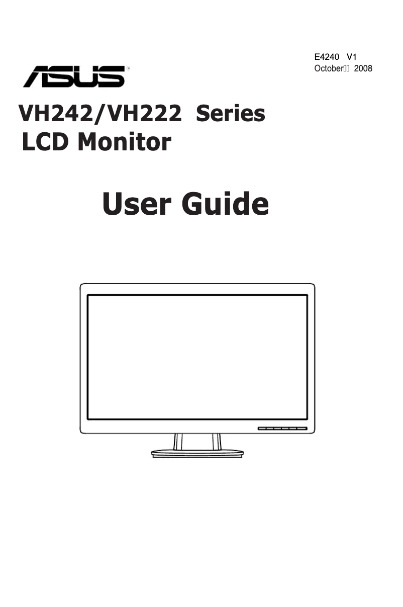 Page n°1 - Manuel utilisateur Asus VH222H