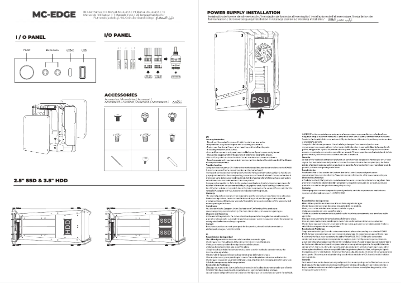 Image de la première page du manuel de l'appareil MC-EDGE
