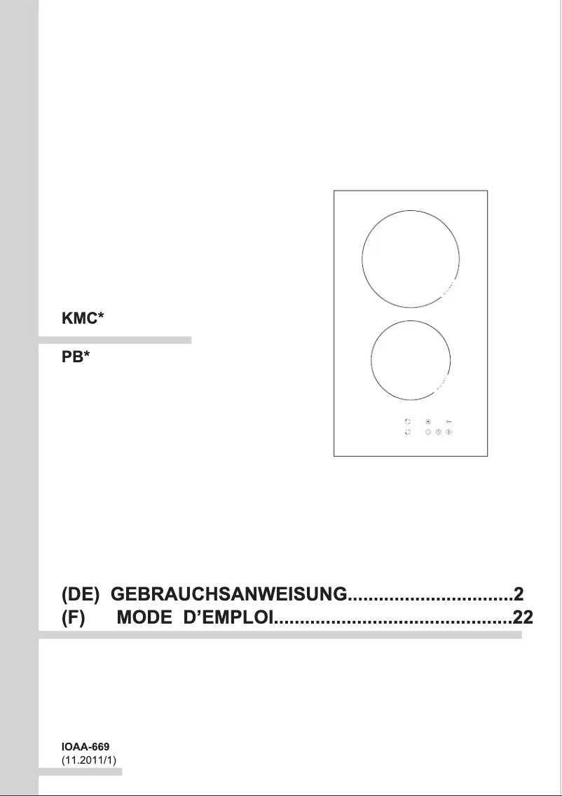 Page 1 de la notice Manuel utilisateur Amica KMC 13281 C