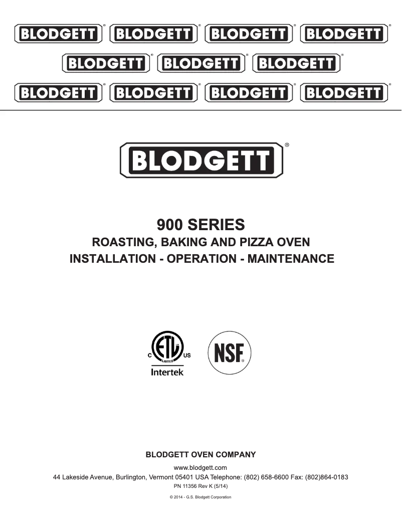 Page 1 de la notice Manuel utilisateur Blodgett 961P