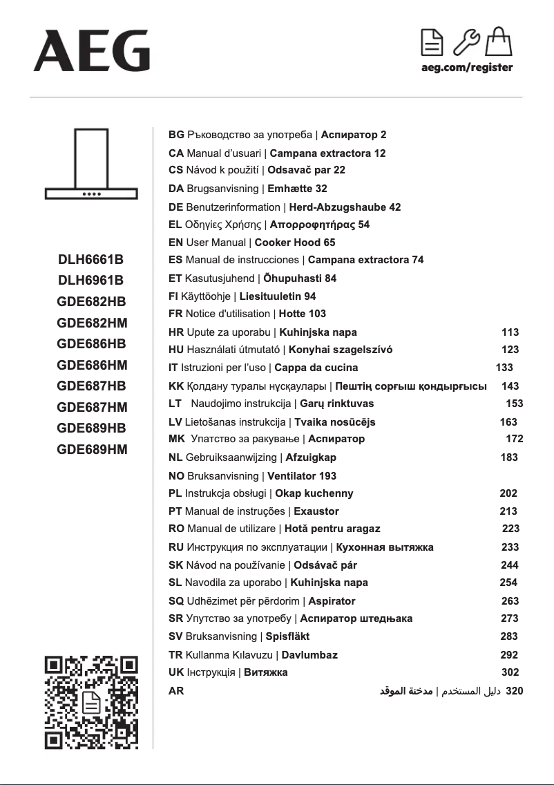 Page n°1 - Manuel utilisateur AEG GDE682HM