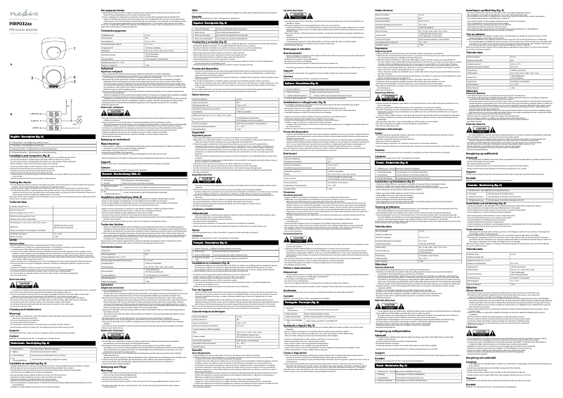 Page 1 de la notice Manuel utilisateur Nedis PIRPO32WT