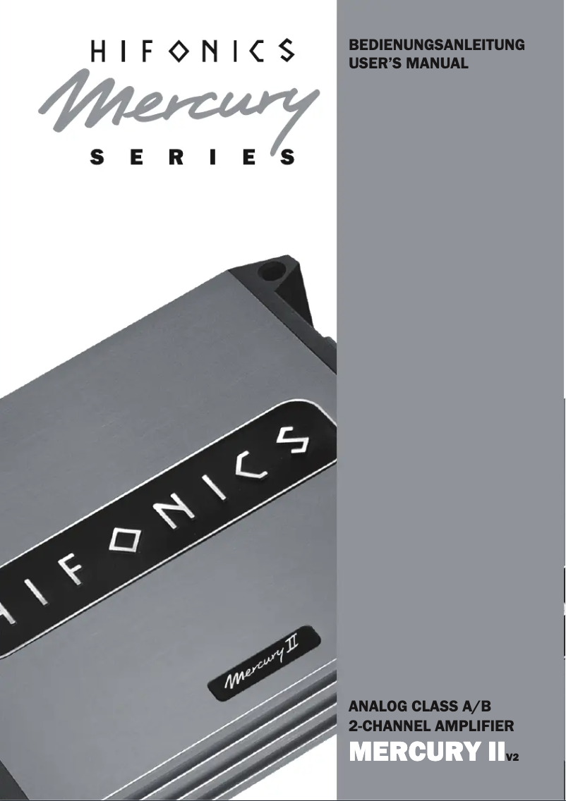 Image de la première page du manuel de l'appareil Mercury I