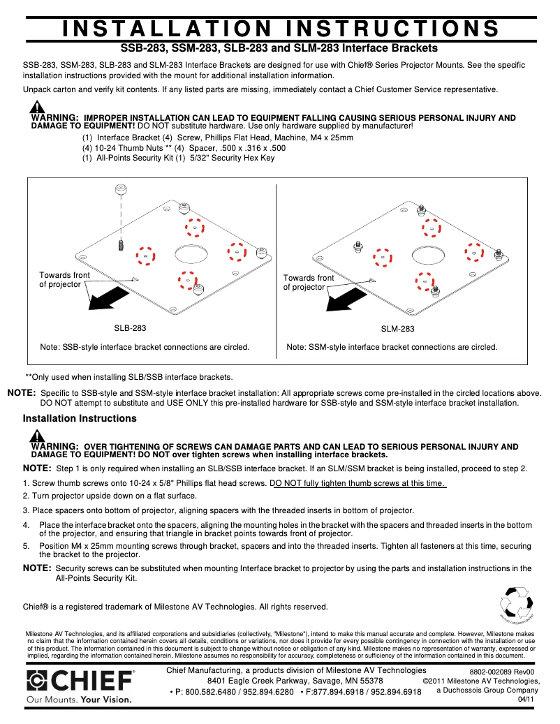 Image de la première page du manuel de l'appareil SLM283