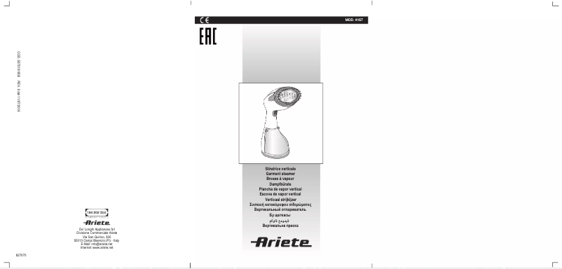 Page 1 de la notice Manuel utilisateur Ariete 4167