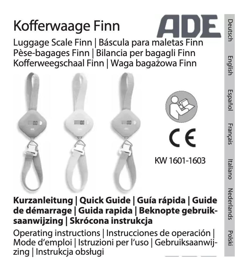 Page n°1 - Manuel utilisateur ADE Finn KW 1601