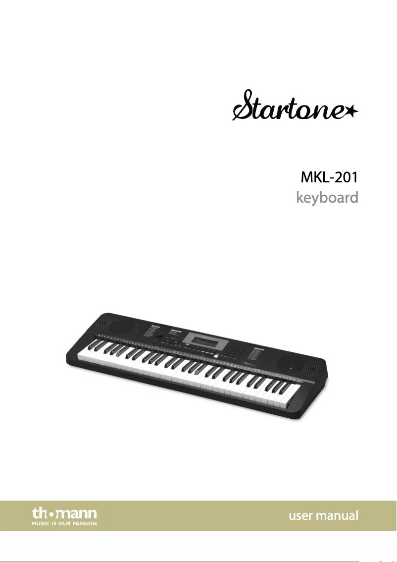 Page n°1 - Manuel utilisateur Startone MKL-201