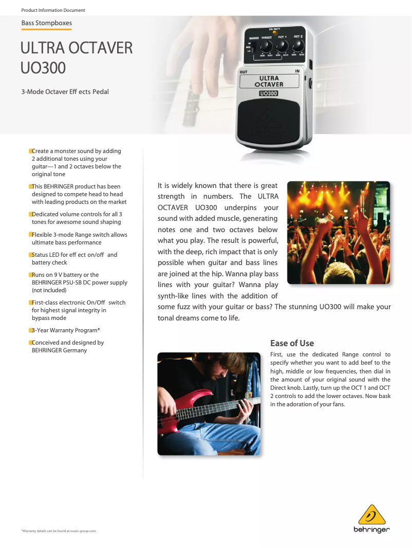 Image de la première page du manuel de l'appareil Ultra OctaverUO300