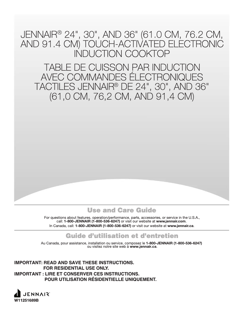 Page n°1 - Manuel utilisateur Jenn-Air JGC3115GS