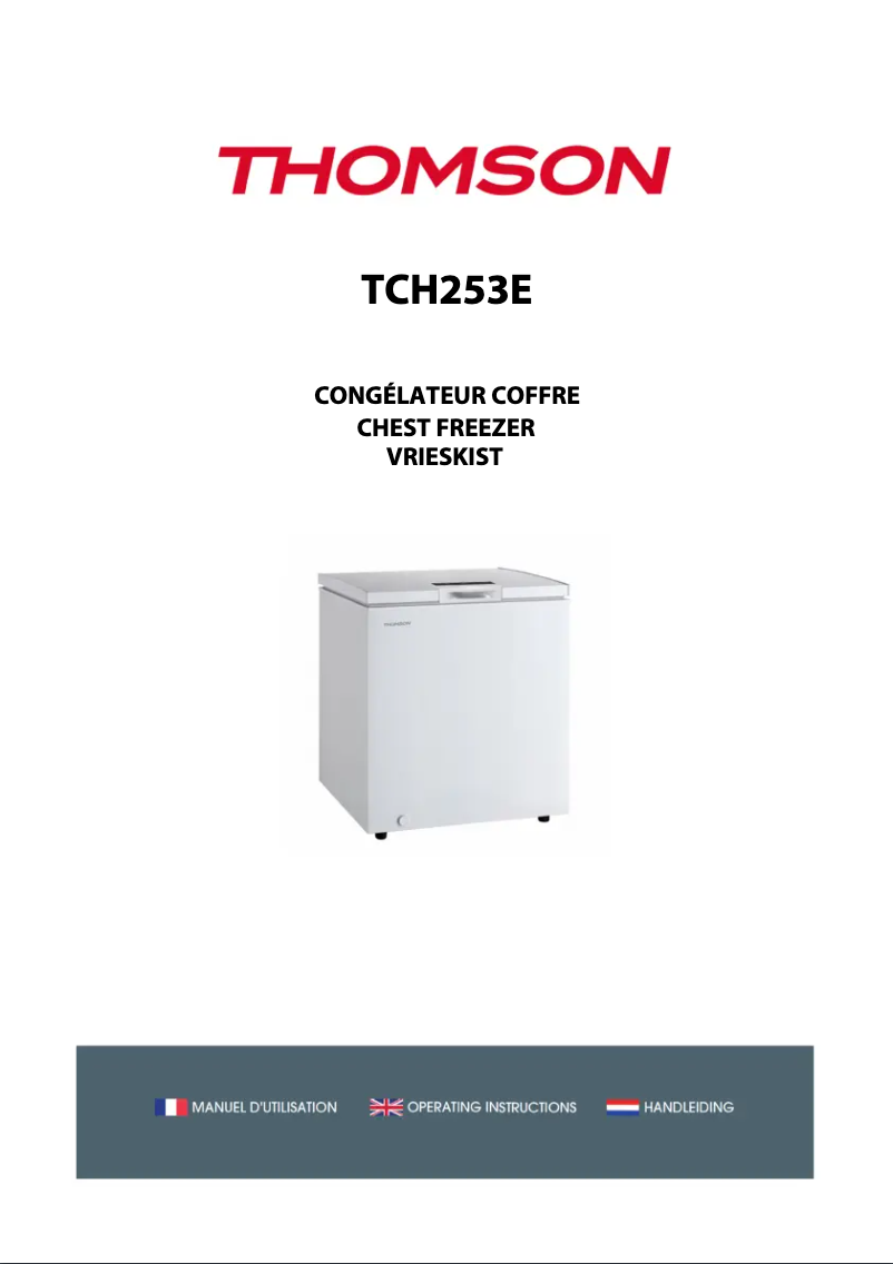 Page n°1 - Manuel utilisateur Thomson TCH253E