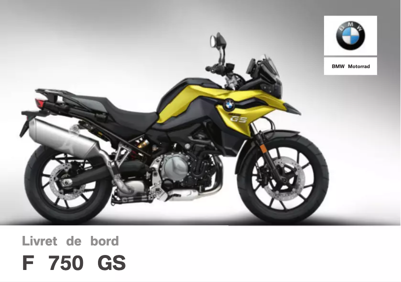 Page n°1 - Manuel utilisateur BMW F 750 GS (2018)