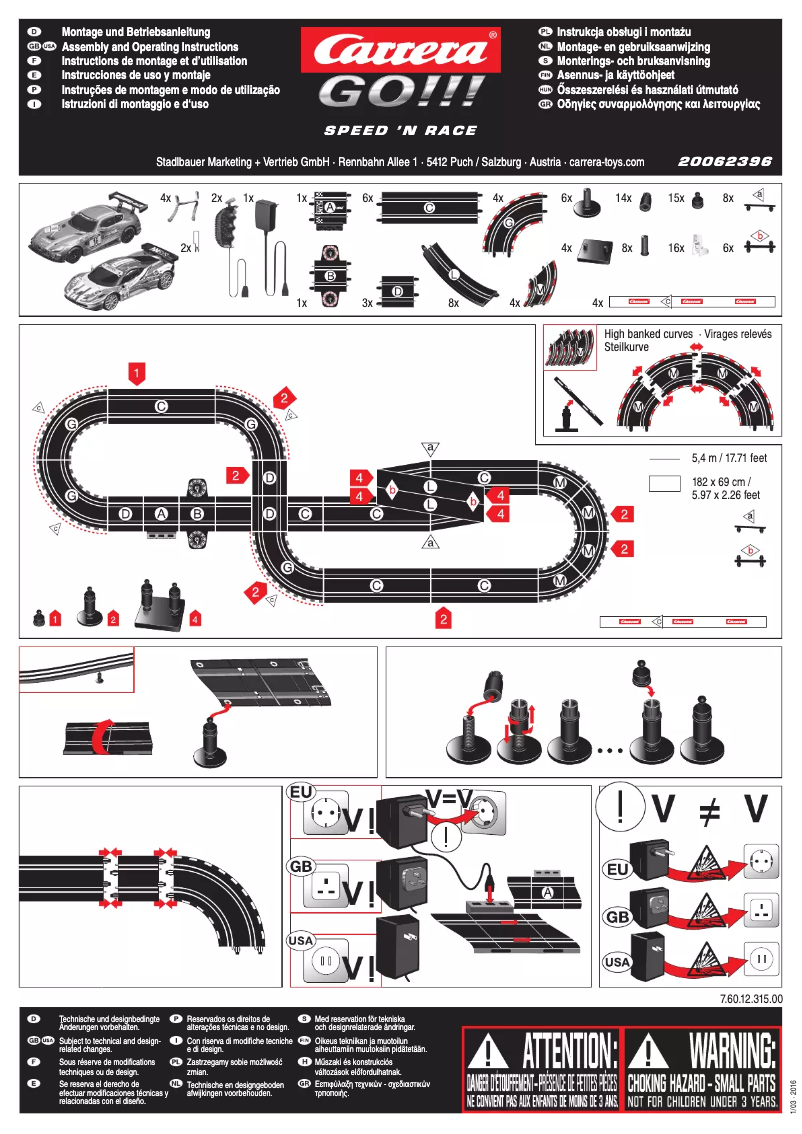 Page 1 de la notice Manuel utilisateur Carrera Go!!!