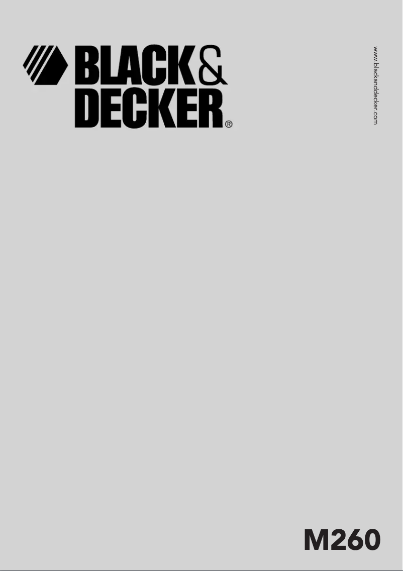 Page 1 de la notice Manuel utilisateur Black & Decker M260