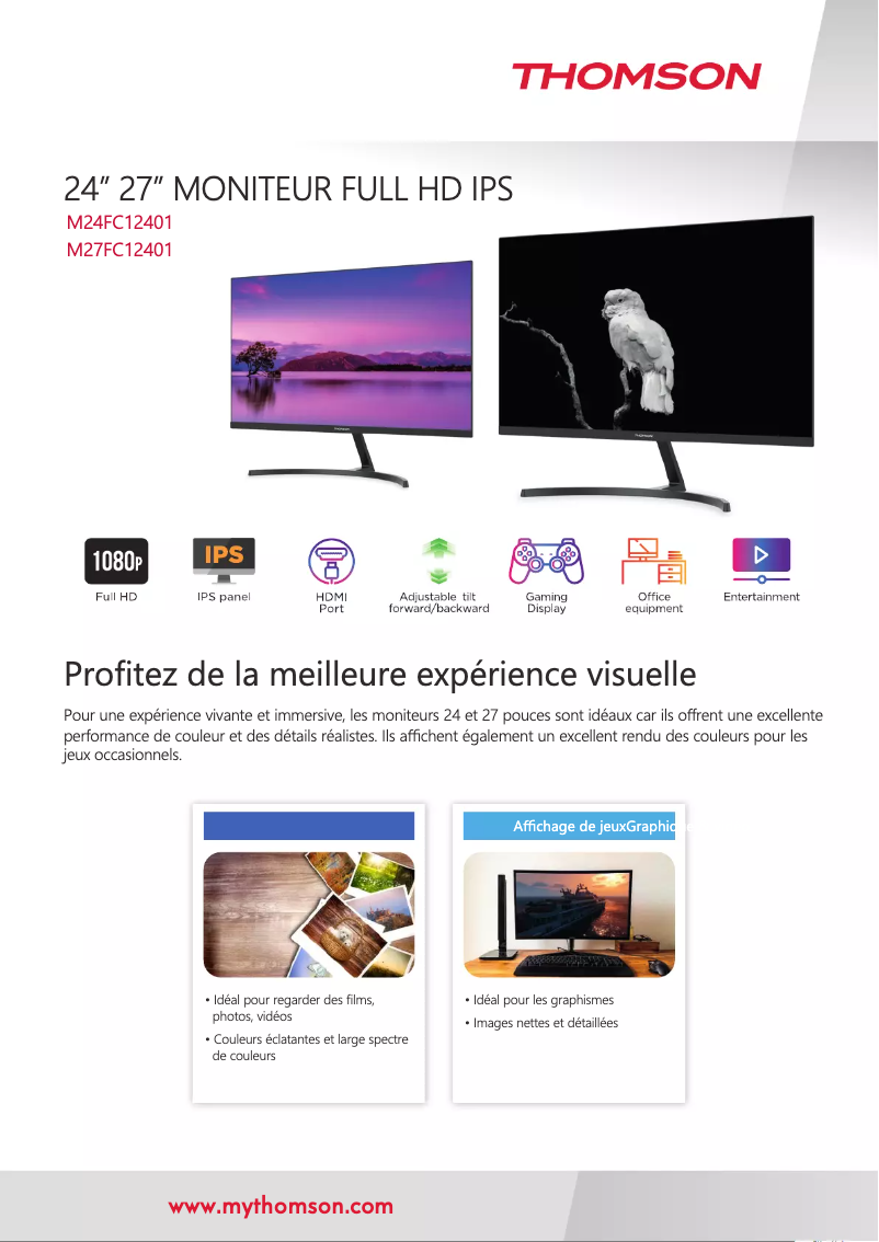 Page n°1 - Mode d'emploi Thomson M27FC12401