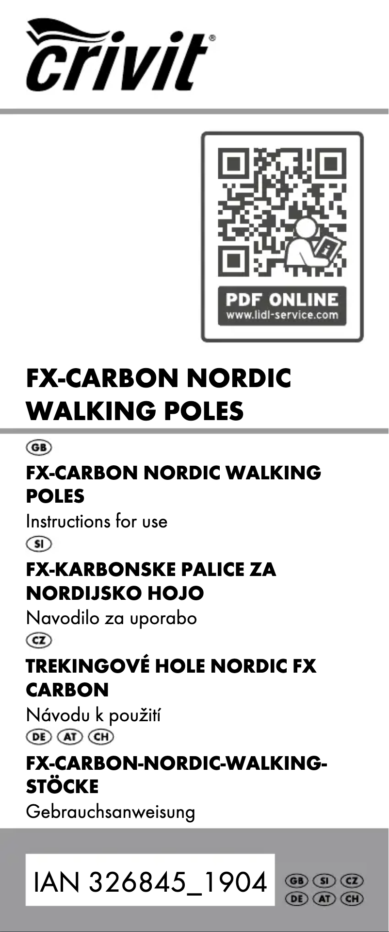 Page 1 de la notice Manuel utilisateur Crivit IAN 326845