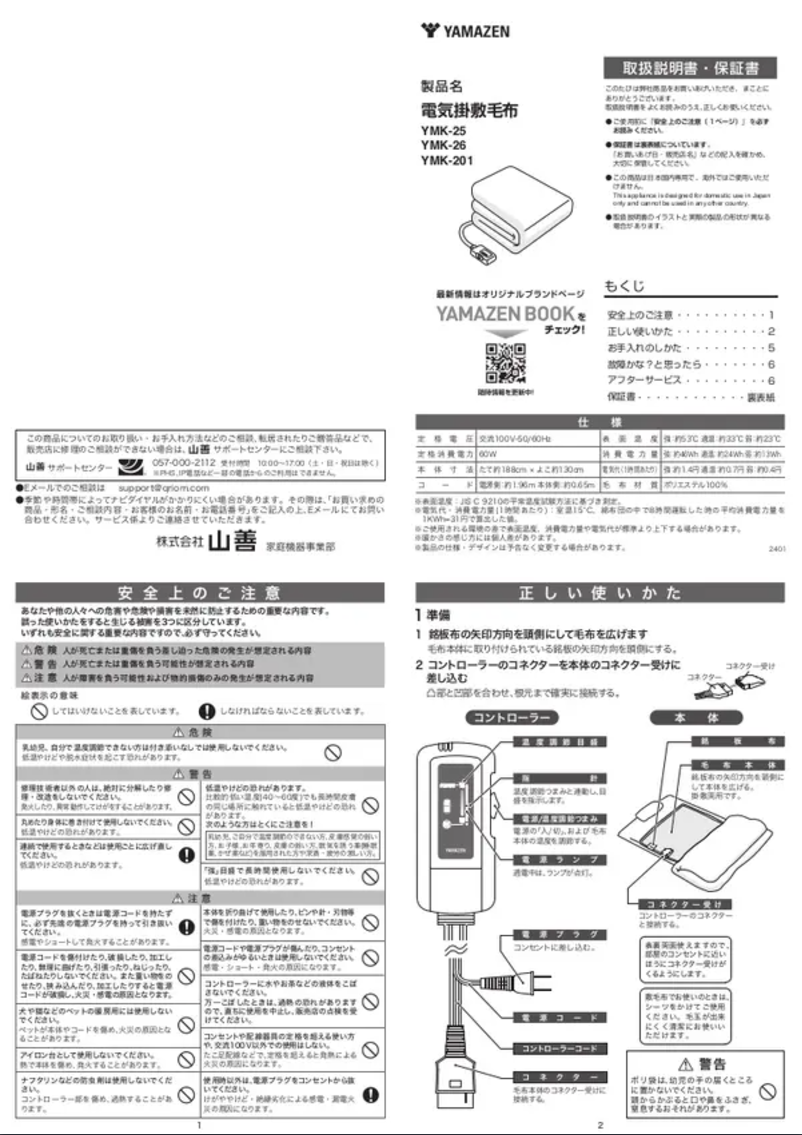 Imagen de la primera página del manual del dispositivo YMK-201