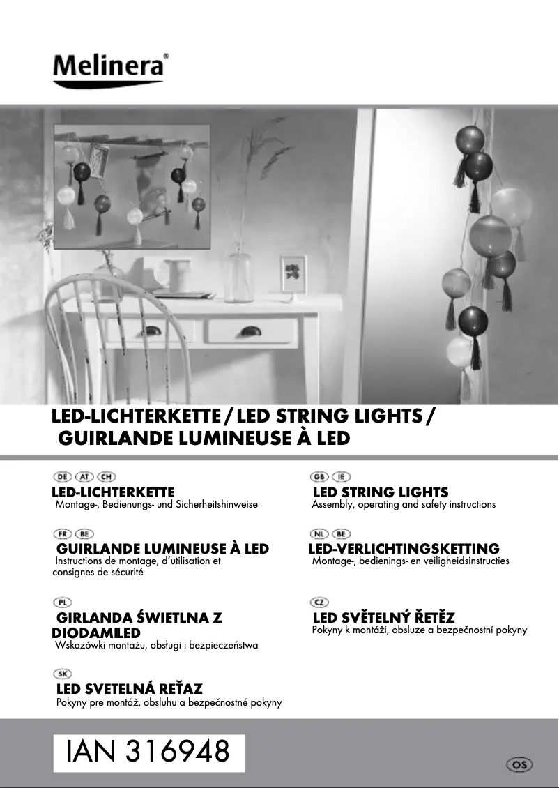 Page 1 de la notice Manuel utilisateur Melinera HG04807A