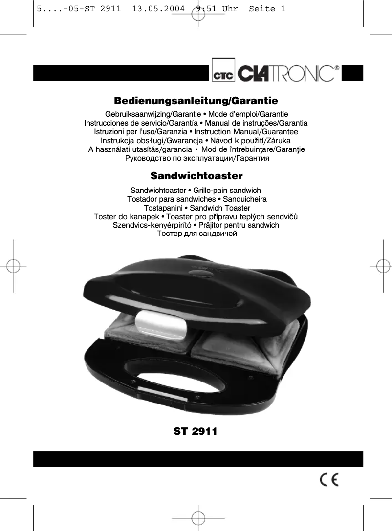 Page 1 de la notice Manuel utilisateur Clatronic ST2911