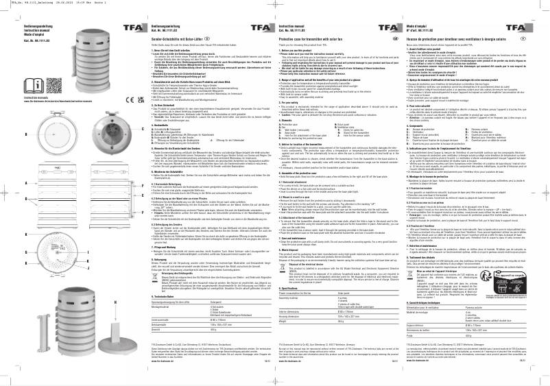 Image de la première page du manuel de l'appareil 98.1111.02