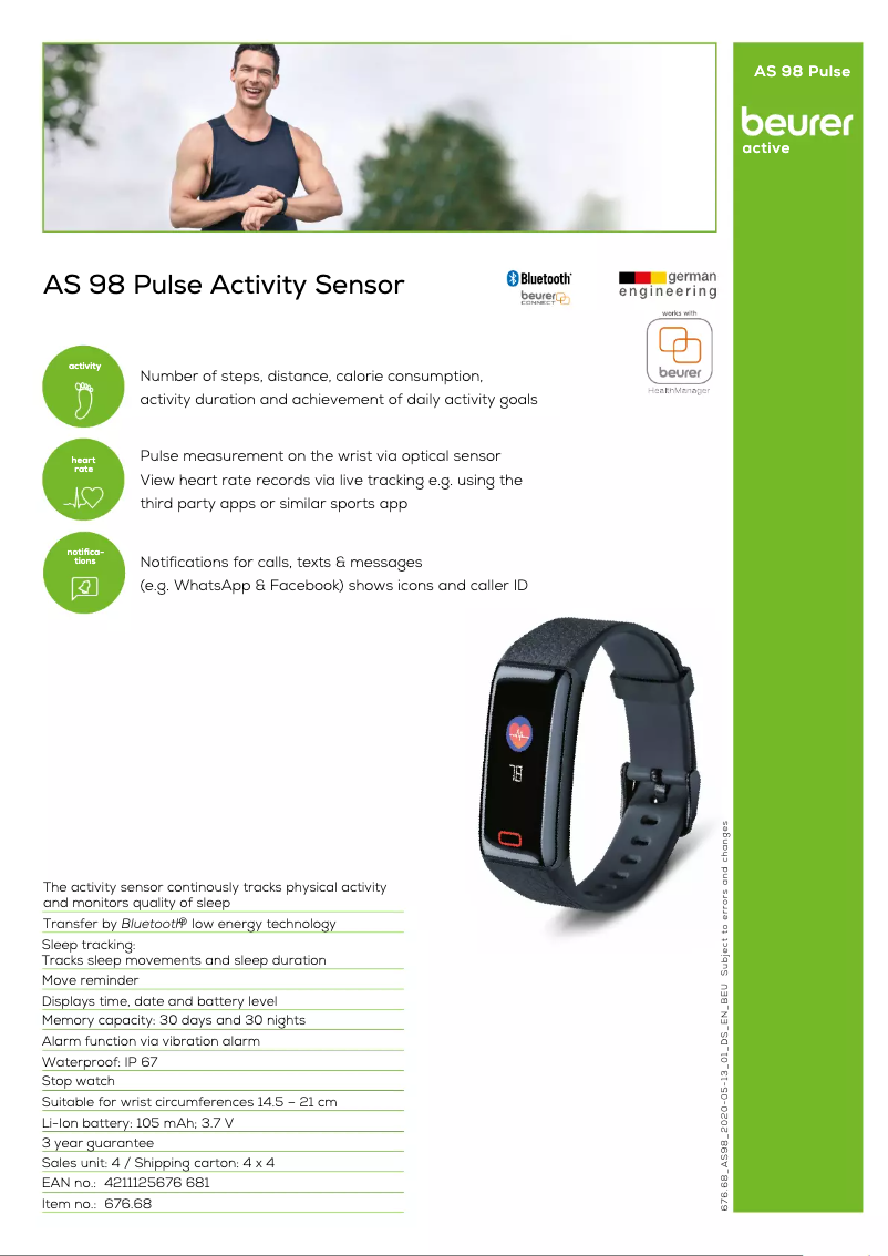 Image de la première page du manuel de l'appareil AS 98