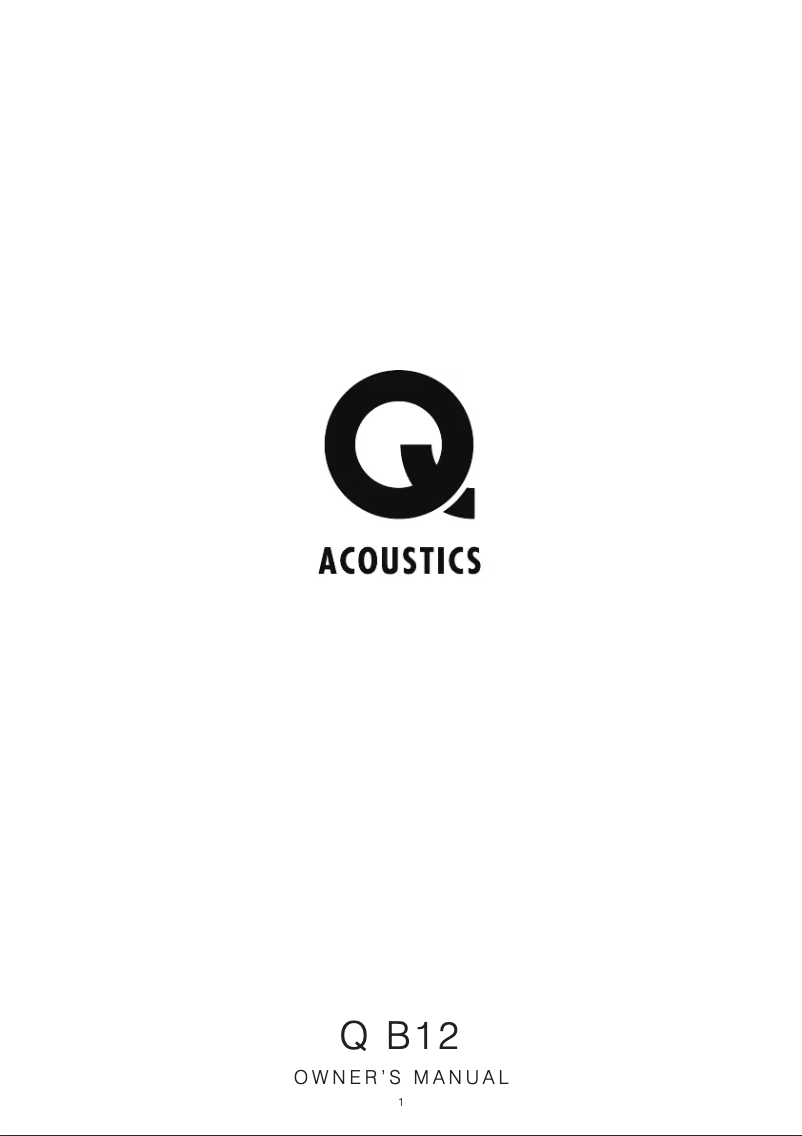 Page 1 de la notice Manuel utilisateur Q Acoustics QB 12