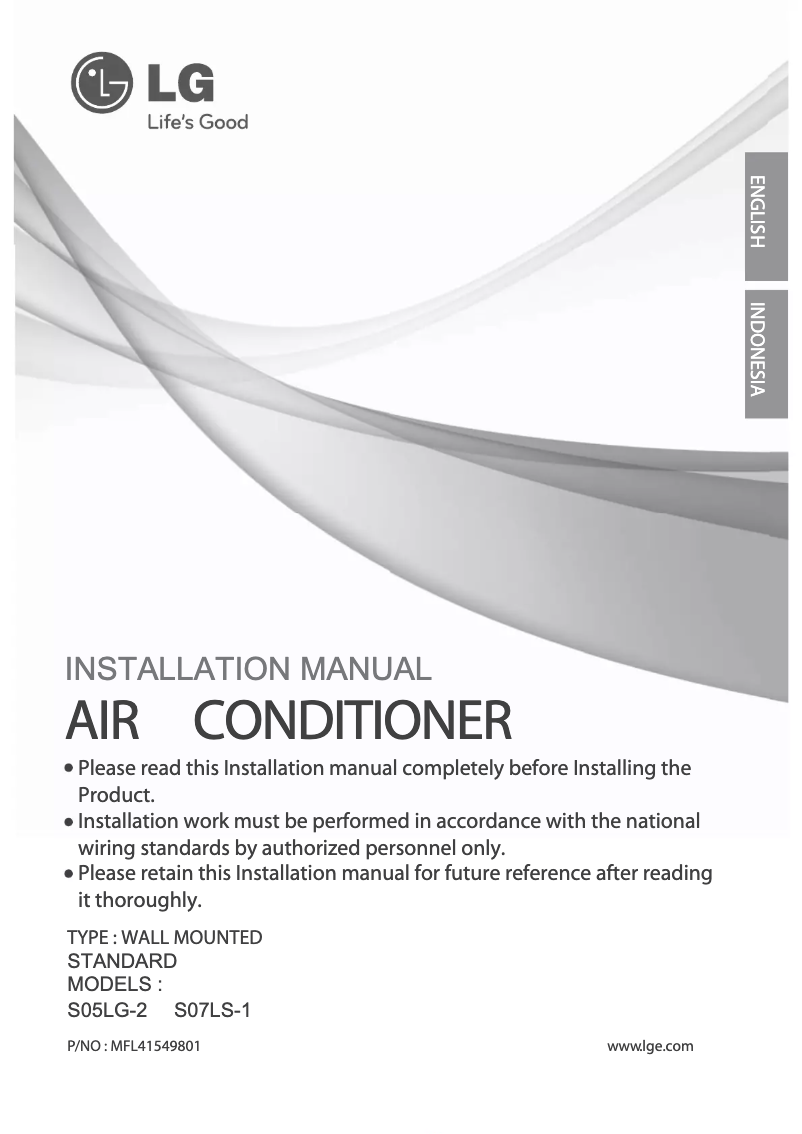 Page n°1 - Manuel utilisateur LG SN09LT-2