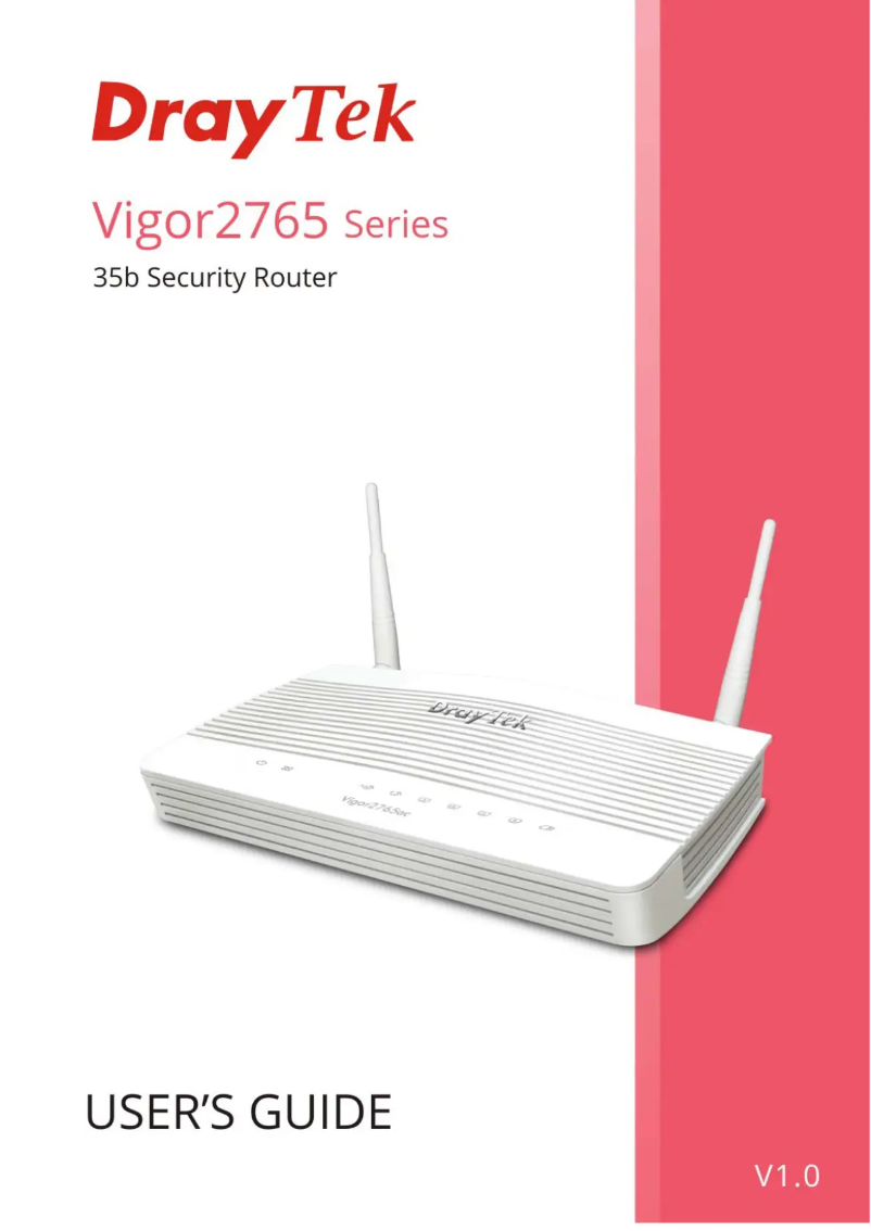 Page 1 de la notice Manuel utilisateur Draytek Vigor 2766-B