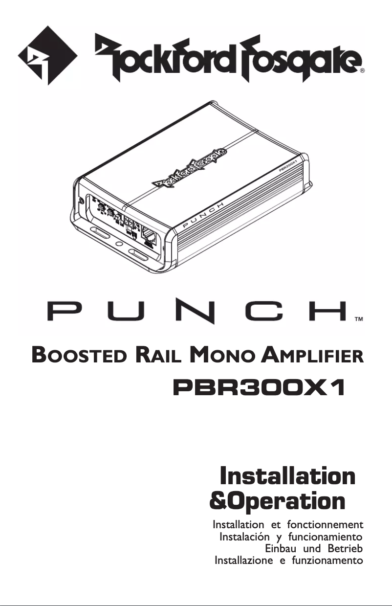 Image de la première page du manuel de l'appareil Punch PBR300X1