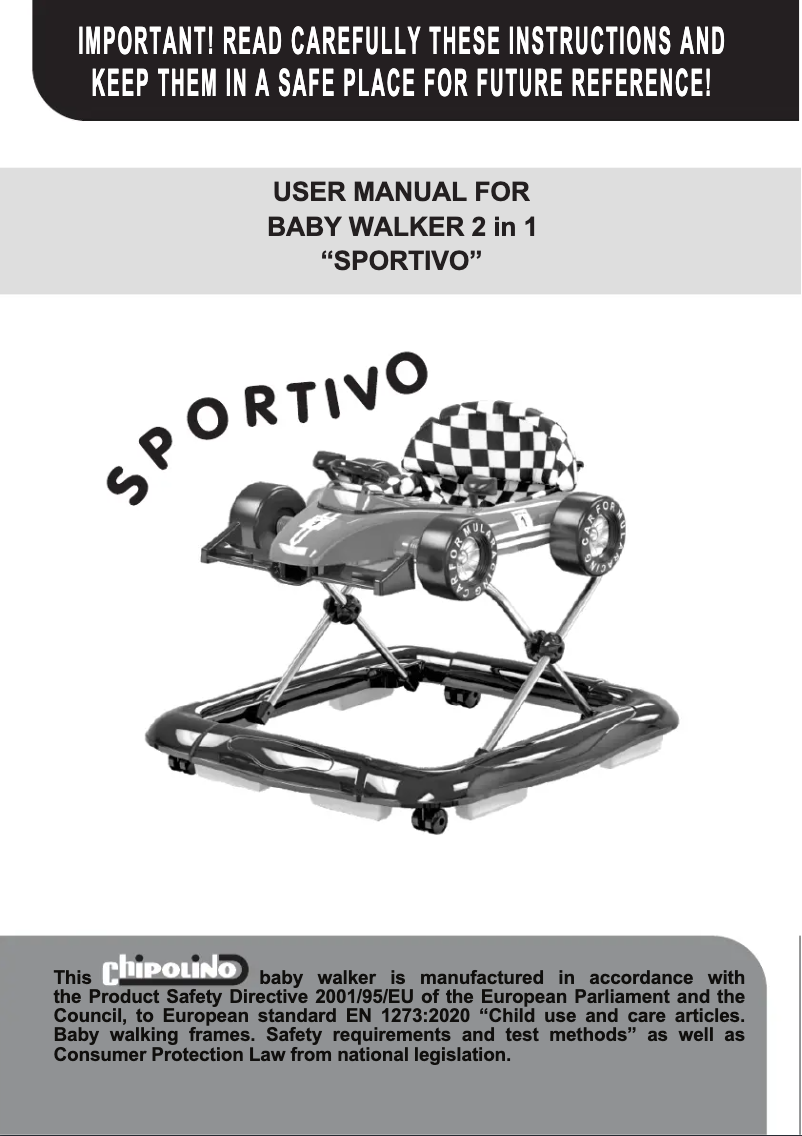 Page 1 de la notice Manuel utilisateur Chipolino Sportivo