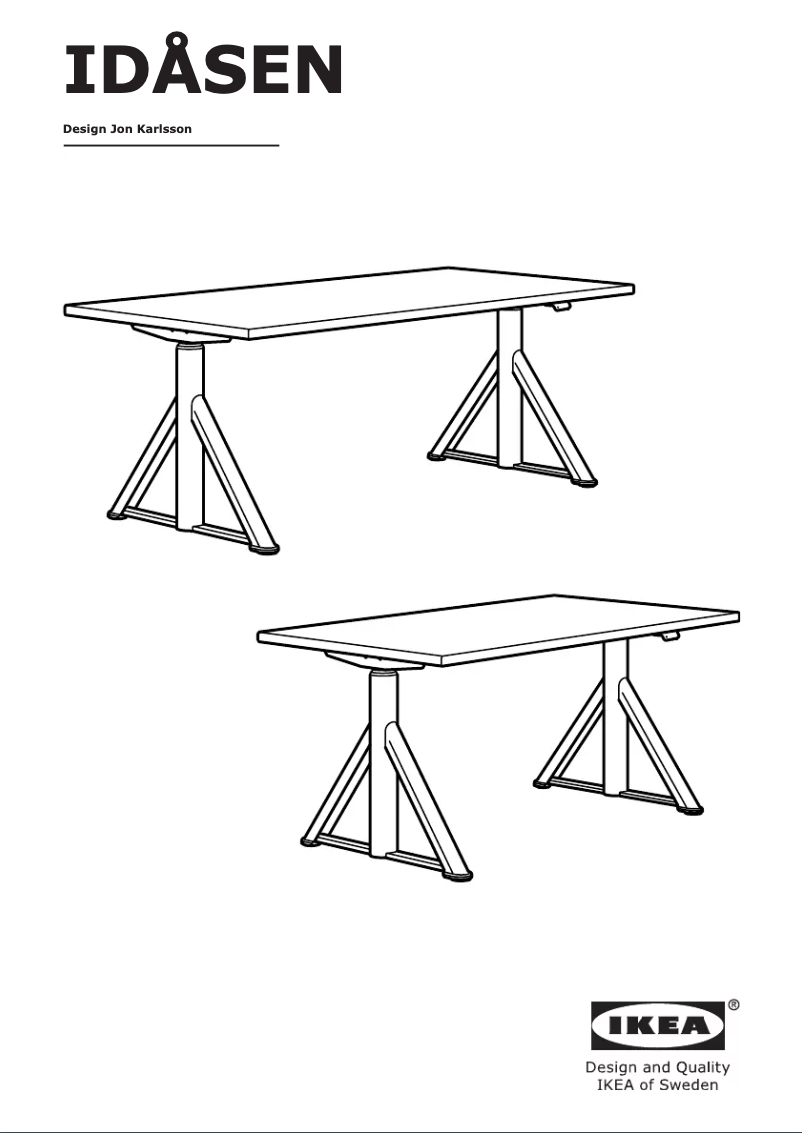 Page 1 de la notice Mode d'emploi Ikea IDÅSEN