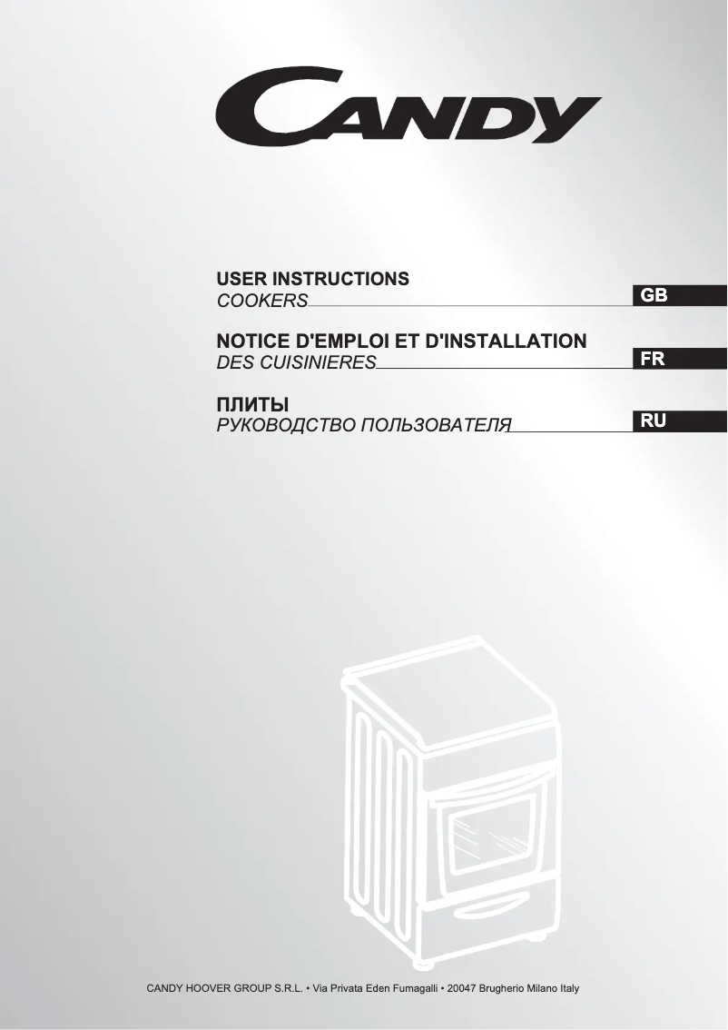 Page 1 de la notice Manuel utilisateur Candy CGM5621PBW
