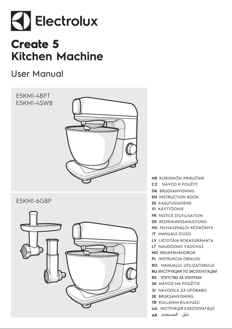 Page n°1 - Manuel utilisateur Electrolux Create 5 E5KM1-4BPT