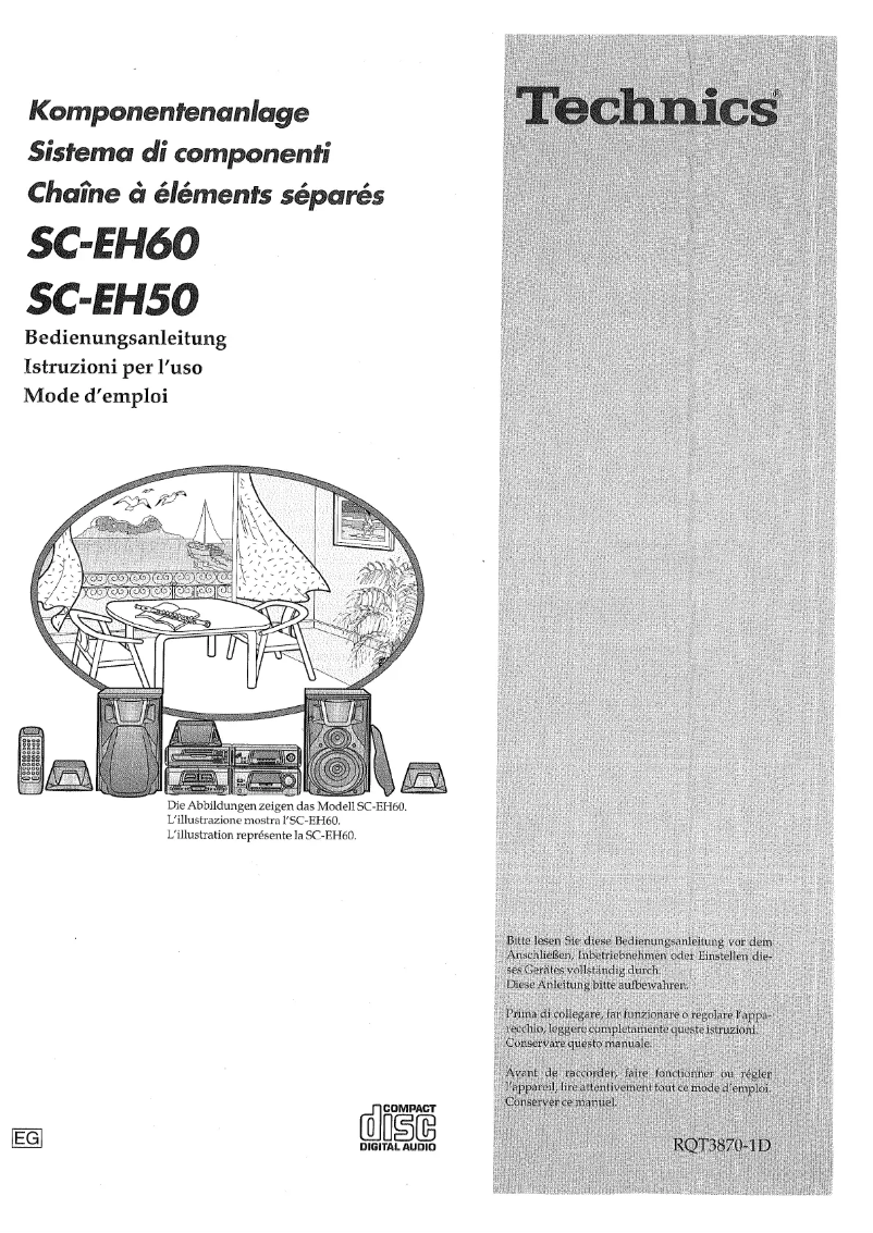 Page n°1 - Manuel utilisateur Technics SC-EH60