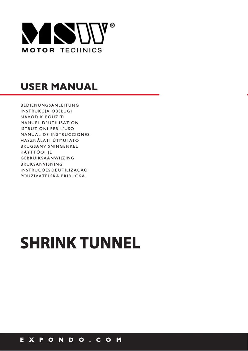 Image de la première page du manuel de l'appareil MSW-PASO T10