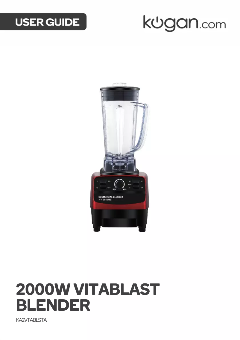 Page 1 de la notice Manuel utilisateur Kogan Vitablast KA2VTABLSTA
