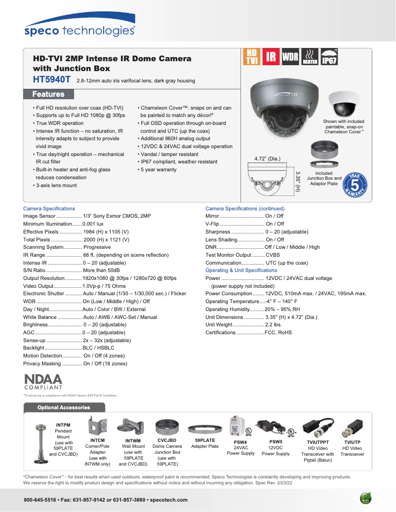 Image de la première page du manuel de l'appareil HT5940T