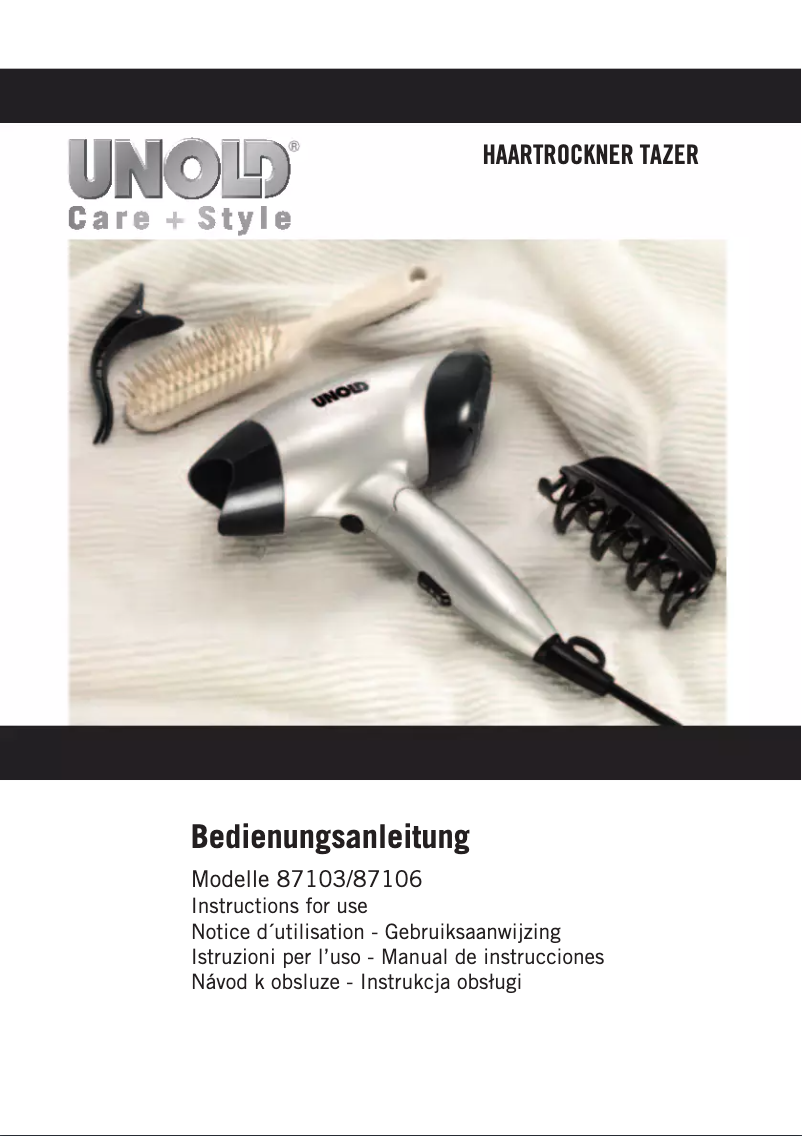 Page n°1 - Manuel utilisateur Unold 87106