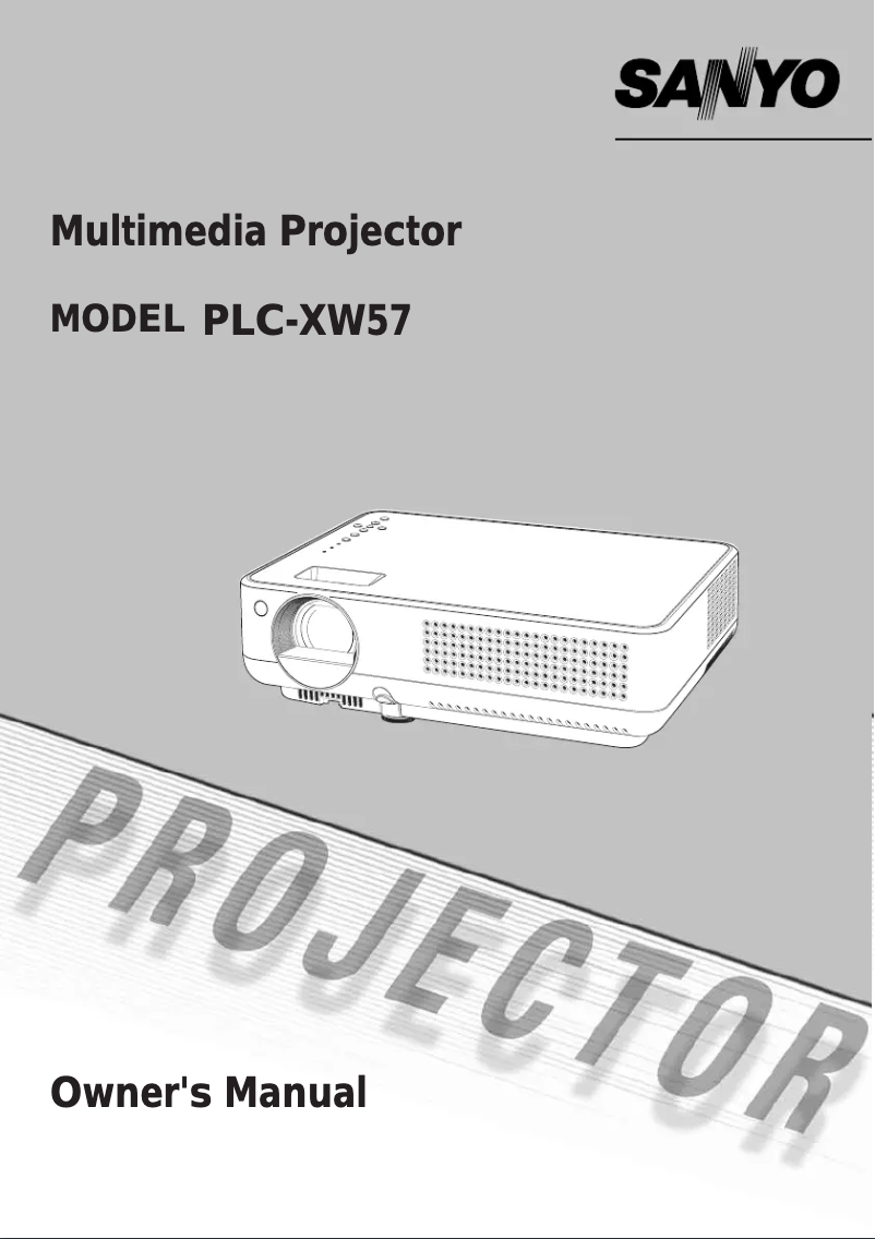 Page n°1 - Manuel utilisateur Sanyo PLC-XW57