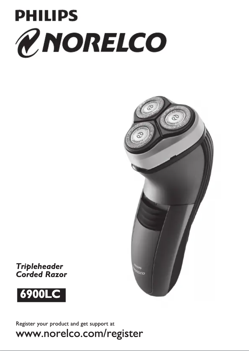 Page n°1 - Manuel utilisateur Philips Norelco 6900LC
