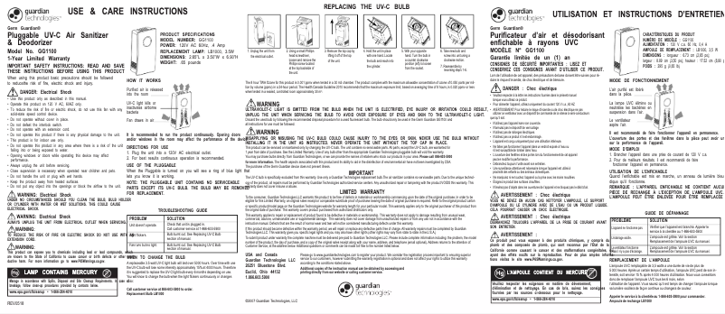 Page n°1 - Manuel utilisateur Guardian GG1100